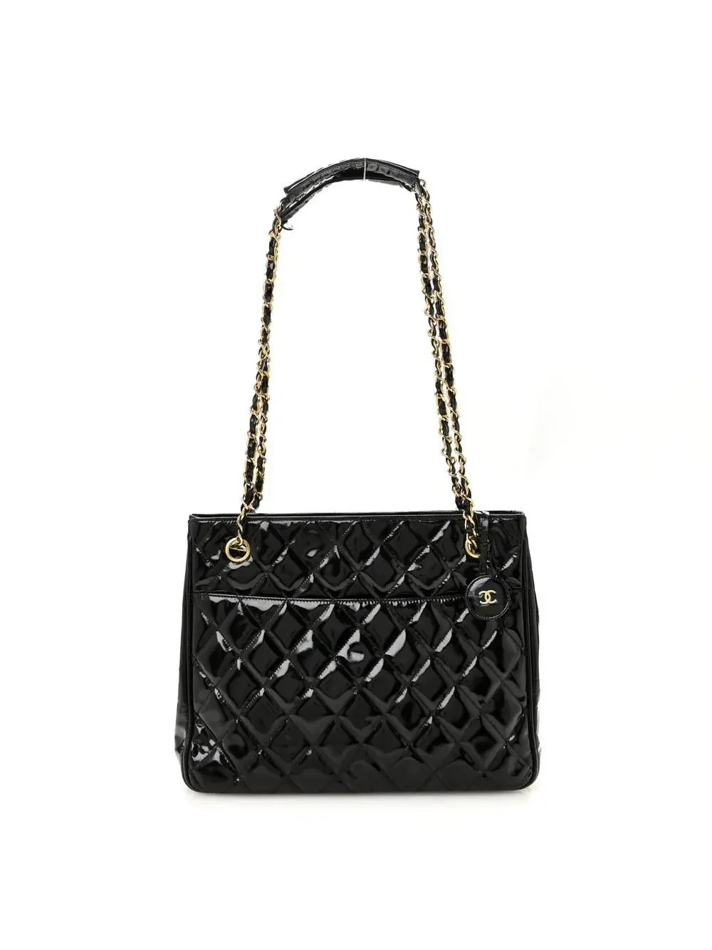 Chanel Patent Quilted Shopping Tote #360758C18B